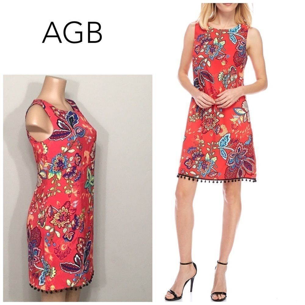 AGB Floral paisley shift dress. NWOT